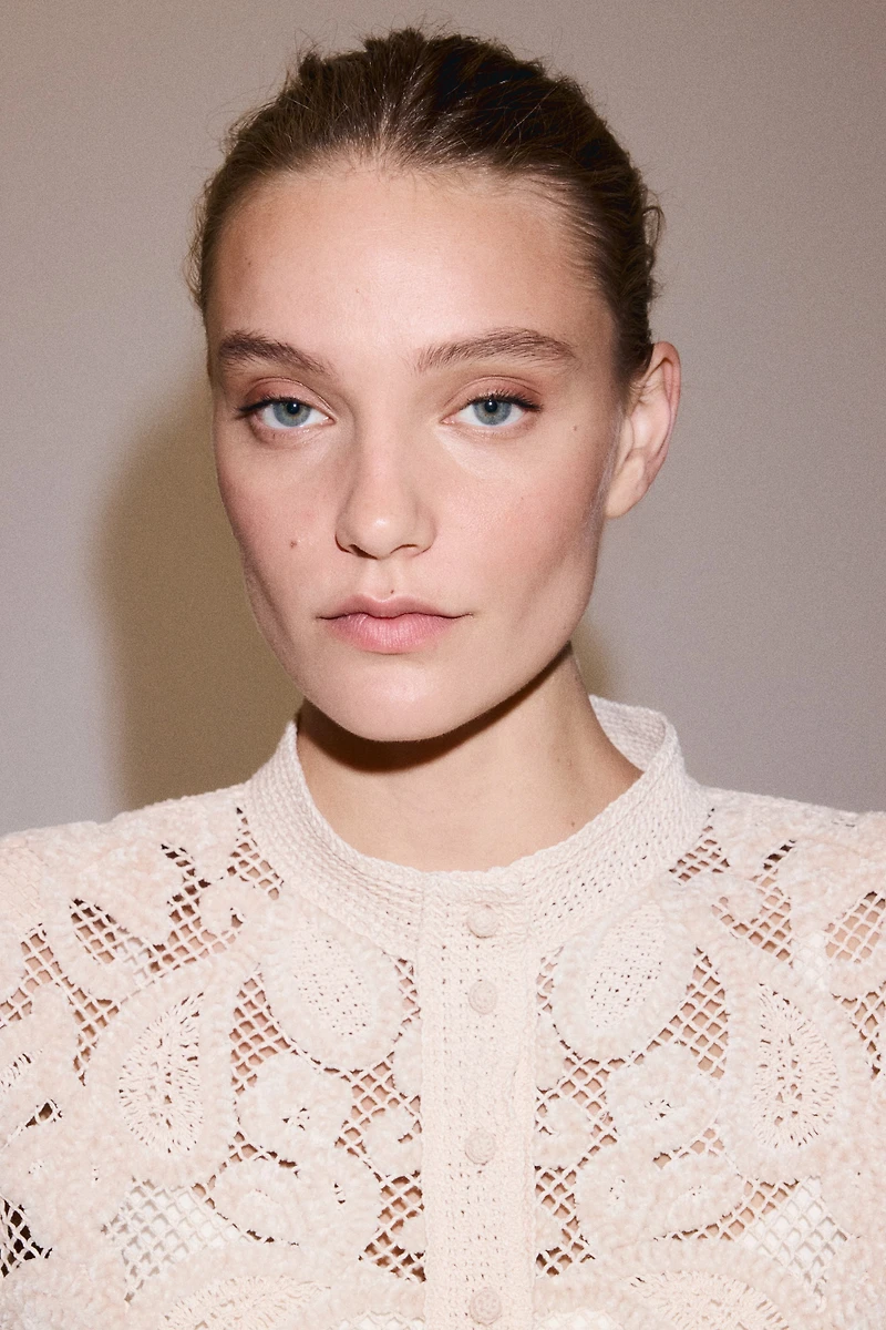 Appliquéd Mesh Jacket
