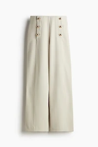 Button-Front Twill Pants
