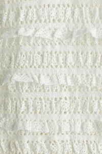 Ruffle-Trimmed Lace-Look Dress