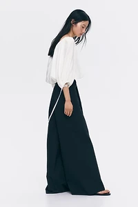 Oversized Tie-Detail Blouse