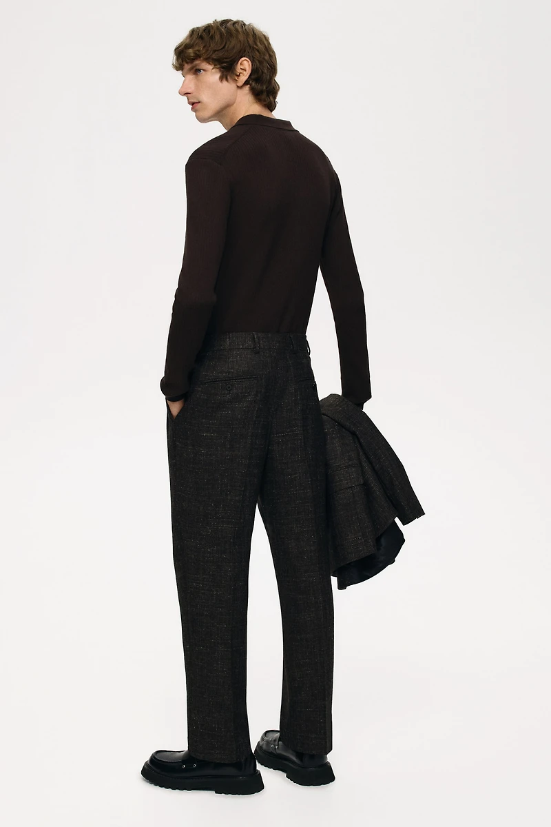 Regular-Fit Wool-Blend Suit Pants