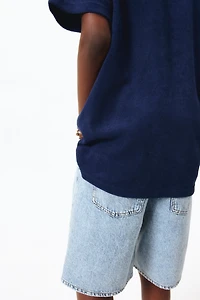 Short ample en denim