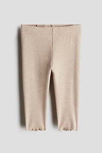 Legging en coton côtelé