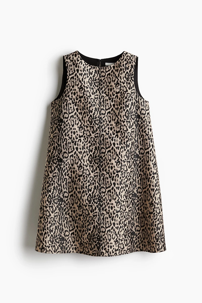 Jacquard-Weave Shift Dress