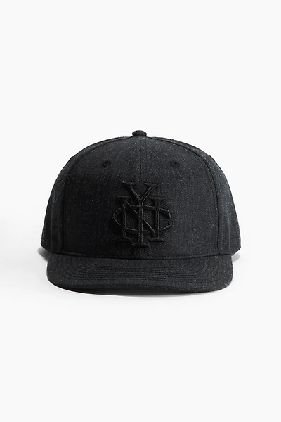Cap with Embroidered Motif