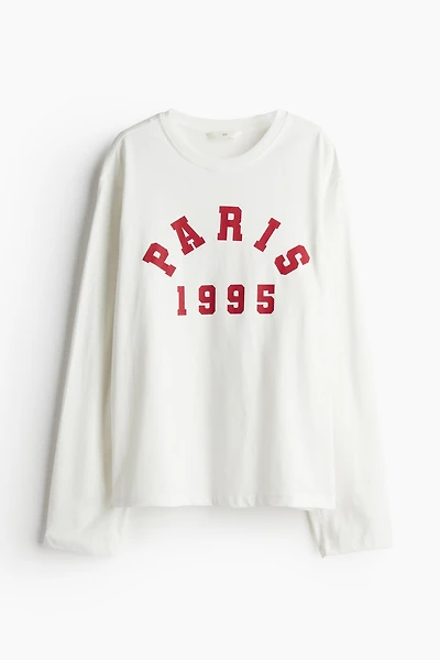 Haut en jersey avec manches longues