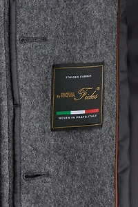 Manteau en laine mélangée avec écharpe