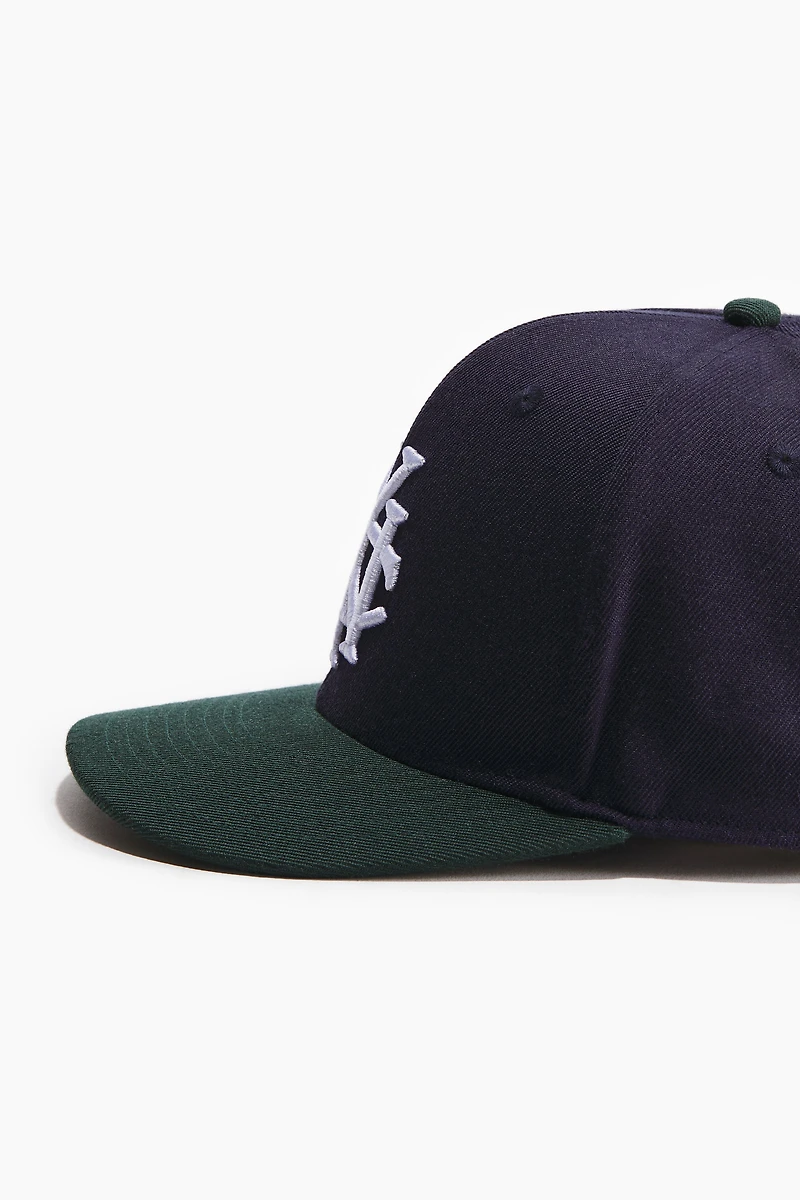 Cap with Embroidered Motif