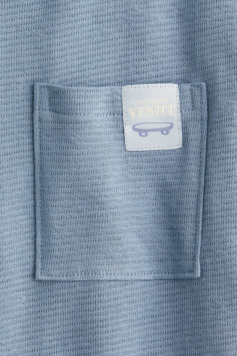 Jacquard-Jersey Cotton T-Shirt