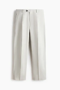 Regular-Fit Linen-Blend Suit Pants