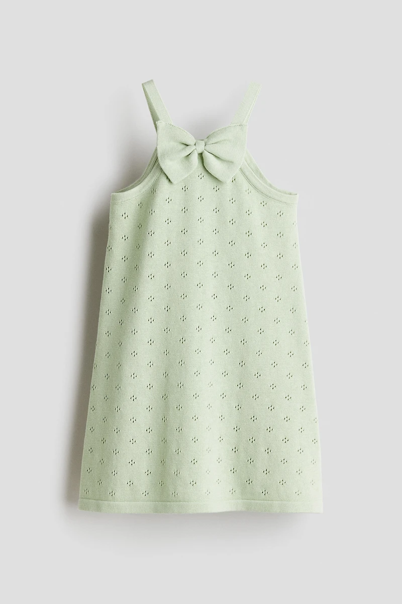 Pointelle-Knit Cotton Dress
