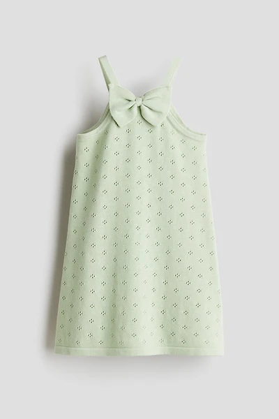 Pointelle-Knit Cotton Dress