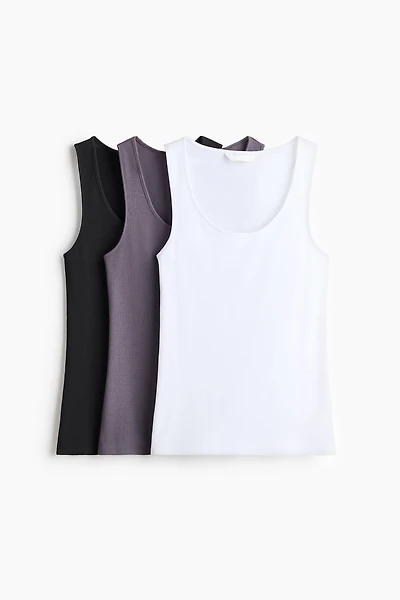 3-Pack Ribbed Tank Tops