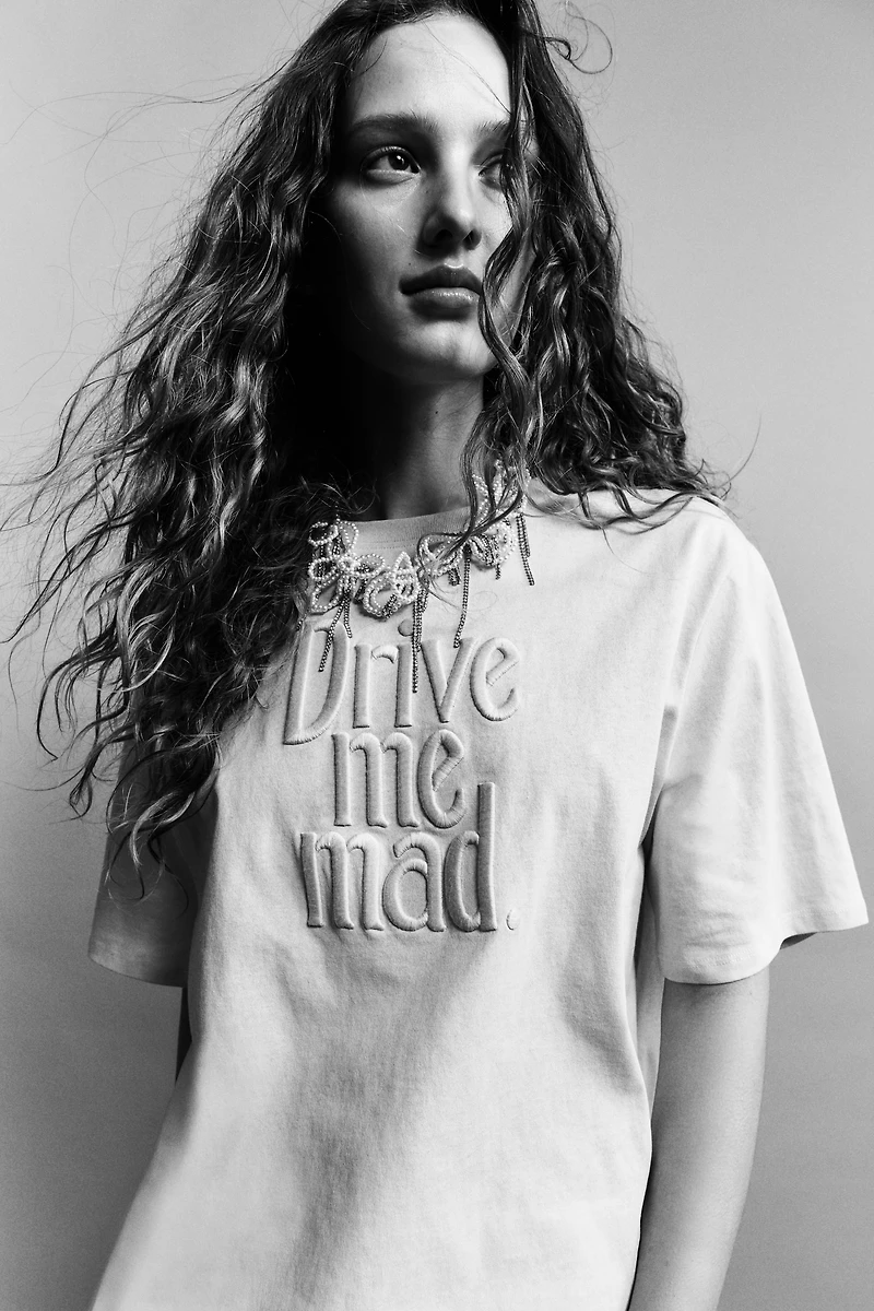 Embroidered-Detail T-Shirt