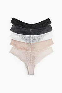 Lot de 5 culottes brésiliennes en dentelle