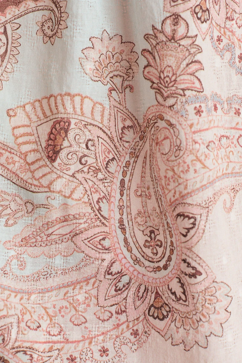 Robe trapèze en coton avec bretelles fines