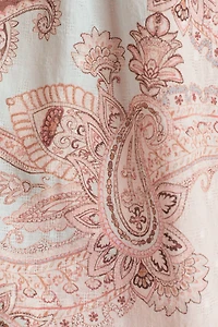 Robe trapèze en coton avec bretelles fines