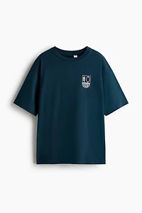 Cotton T-Shirt with Printed Motif