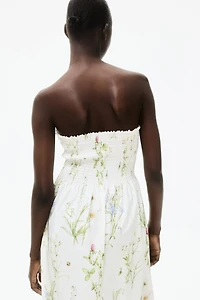 Robe avec corsage smocké