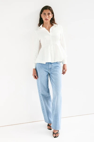 Chemise péplum en coton