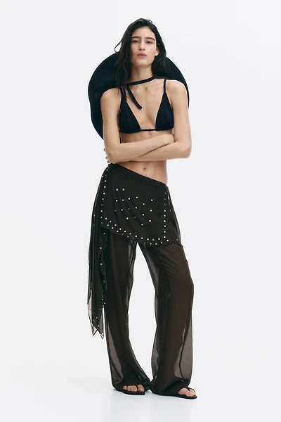 Pantalon avec jupe cloutée
