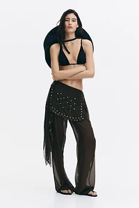Studded Pants with Layered Skirt