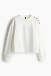 Button-Detail Sweatshirt