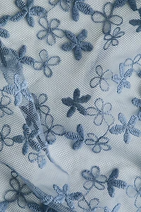 Embroidered Mesh Hip Scarf