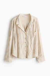 Embroidered Viscose Resort Shirt