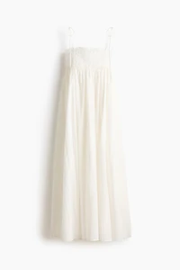 Robe à détails brodés et bretelles nouer