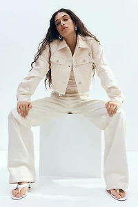 Cropped Twill Jacket