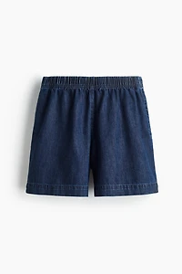 Short en denim avec taille élastique