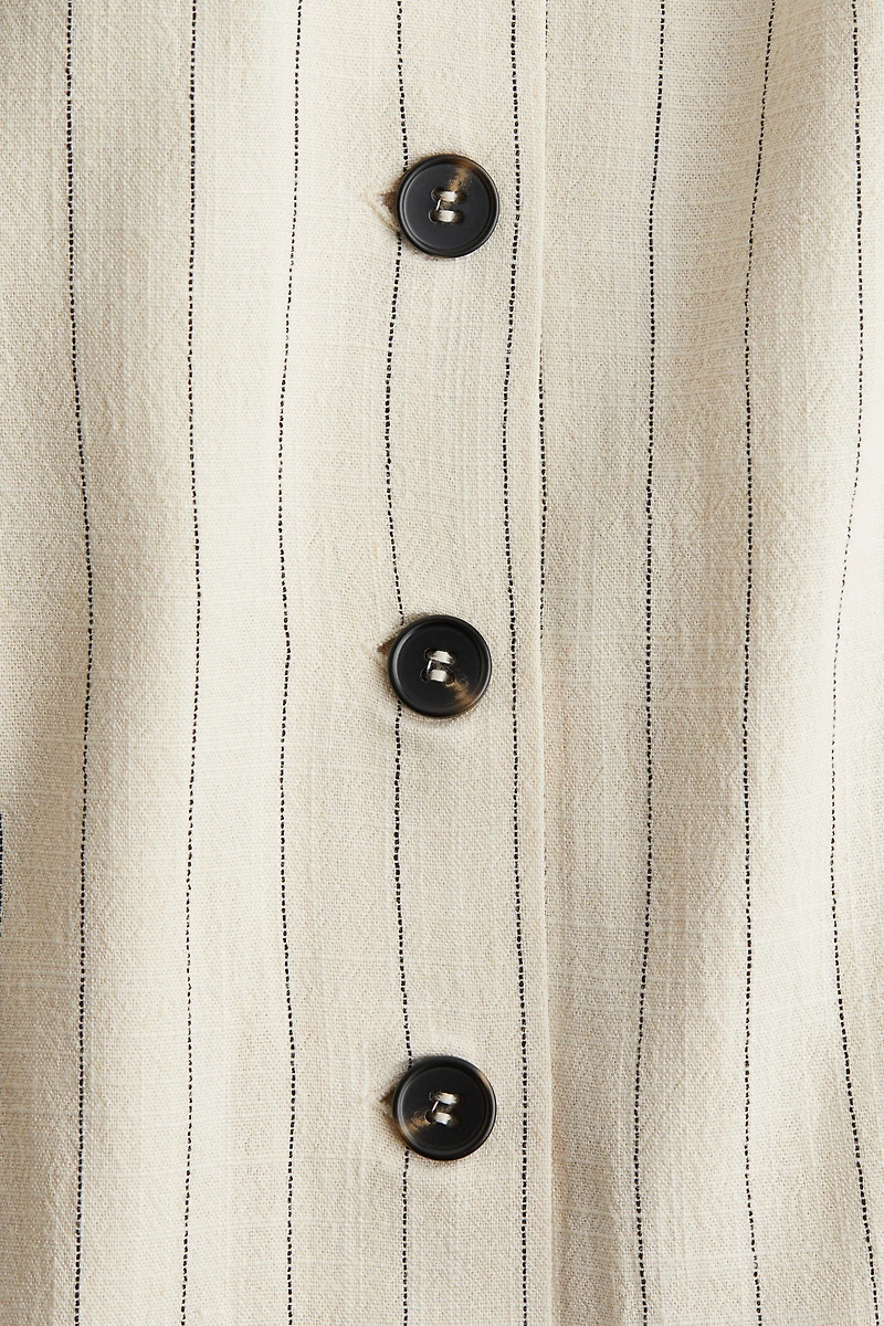 Sleeveless Linen-Blend Dress