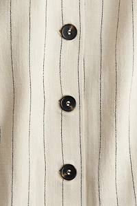 Sleeveless Linen-Blend Dress