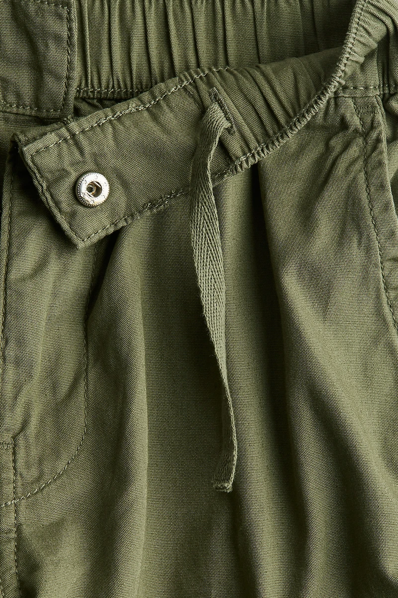 Cotton Canvas Parachute Pants