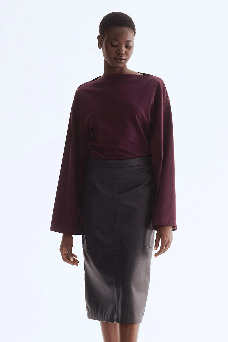 Boat-Neck Cotton Top