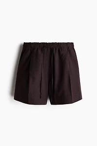 Linen-Blend Drawstring Shorts