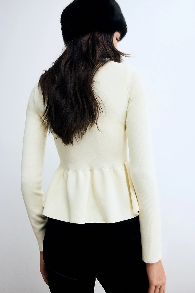 Knit Peplum Top