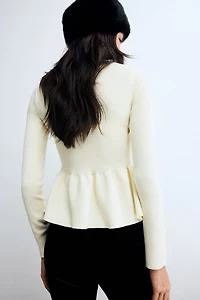 Knit Peplum Top