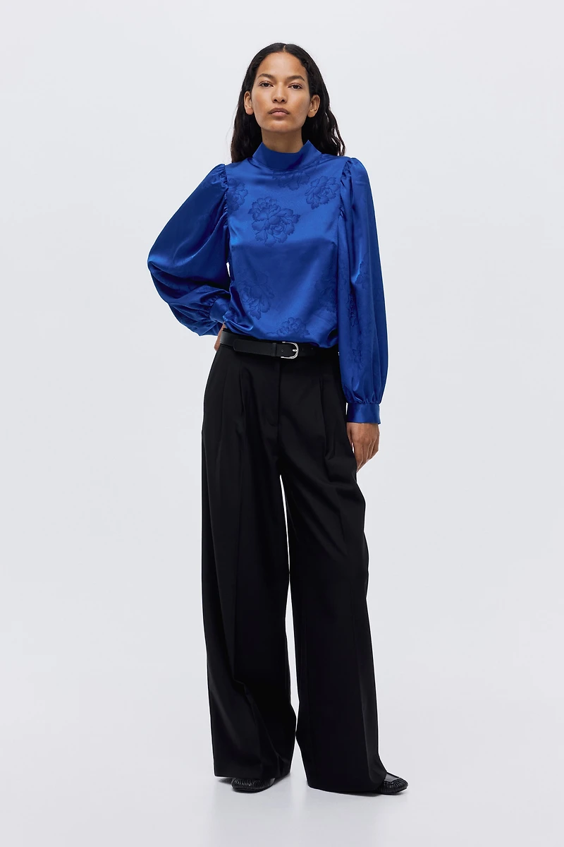 Blouse en tissu jacquard