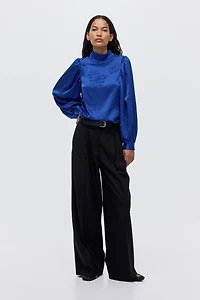 Blouse en tissu jacquard