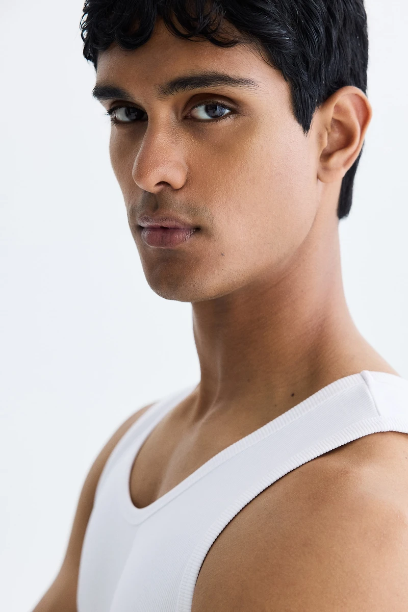 Slim Fit Ribbed Tank Top