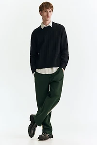 Regular-Fit Cable-Knit Sweater