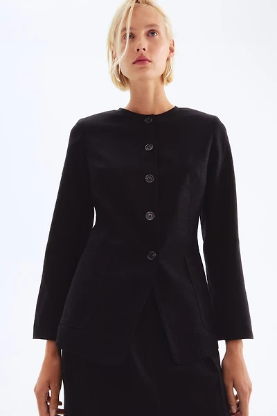 Linen-Blend Jacket