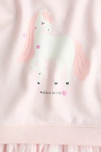 Robe en molleton avec jupe tulle