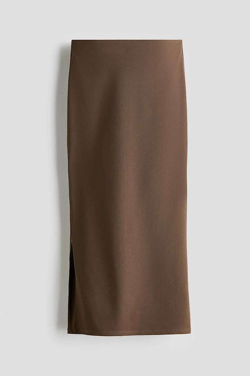 Cooling Slim Fit Ribbed midi skirt
