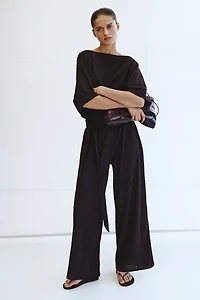 Textured Jersey Jumpsuit