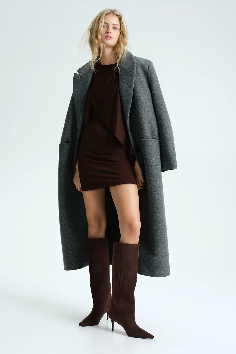 Cape-Detail Mini Dress