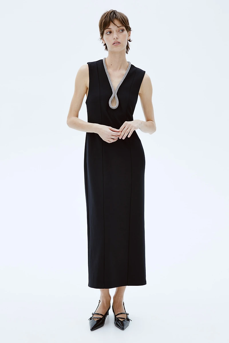 Robe avec détail à strass