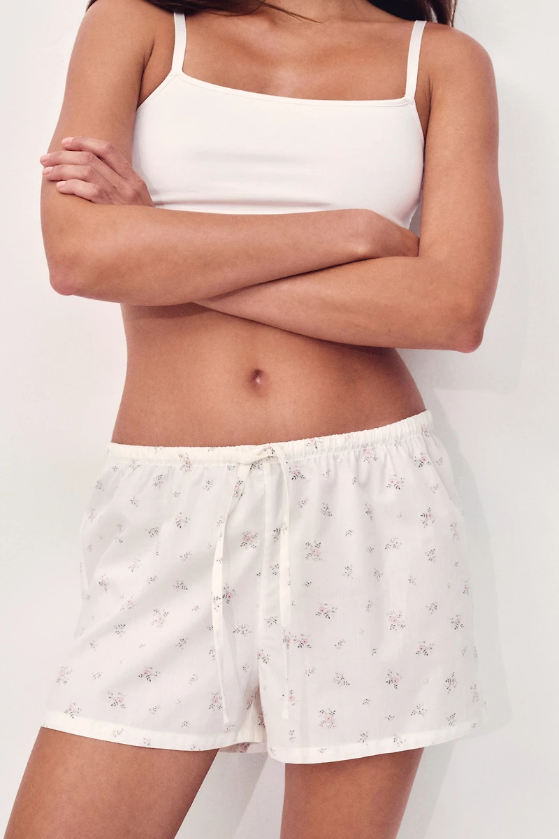 2-pack Cotton Poplin Pajama Shorts